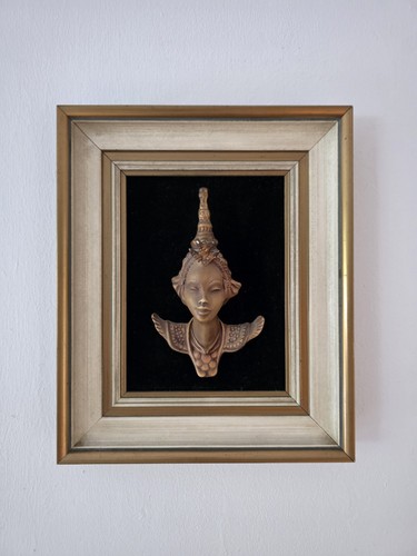 Mid century wandbild bronze - wandbild,
