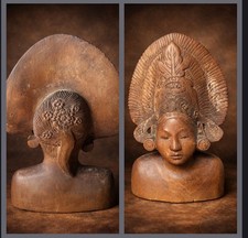 1960 geschnitzte Holzfigur –