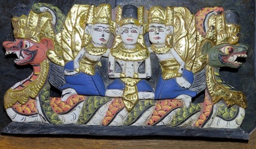 Balinesisches holzrelief - balinesisches,