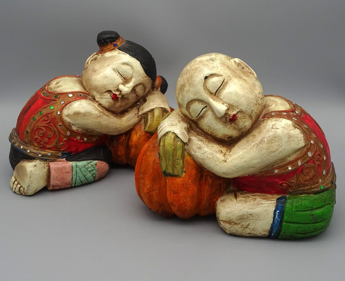 Asien set holzfigur - set,