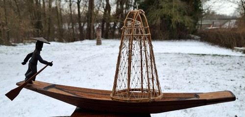 Holz figur boot einbein - holz,