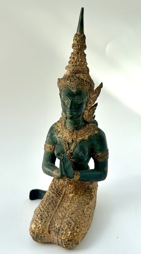 Thai bronze figur - bronze, betende