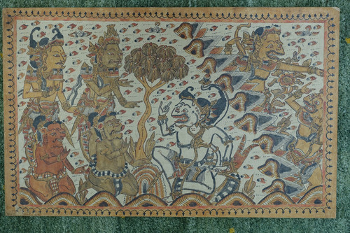Wayang bali leinenbild auf - wayang, bali,