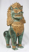 Bronze Wächterlöwe Khmer