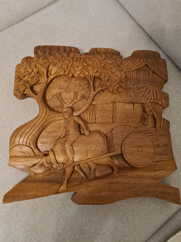 Altes schönes holzrelief - schönes,