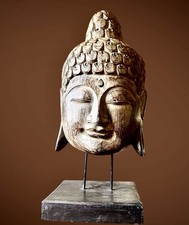 Großer Buddha Kopf Holz