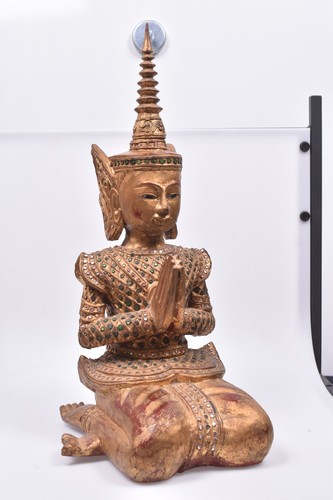 Asiatische holzfigur thai - holzfigur,