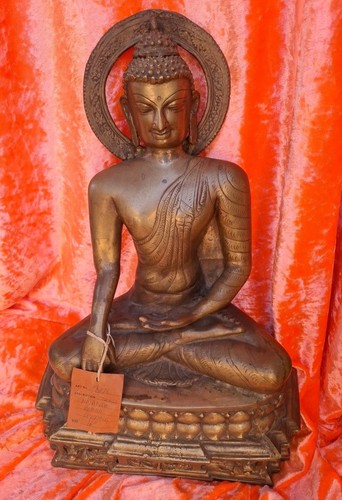 Messing buddha sitzend nalanda - messing,