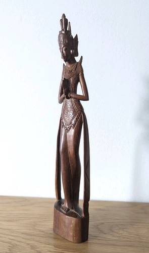 Skulptur holz sri dewi figur - holz,,